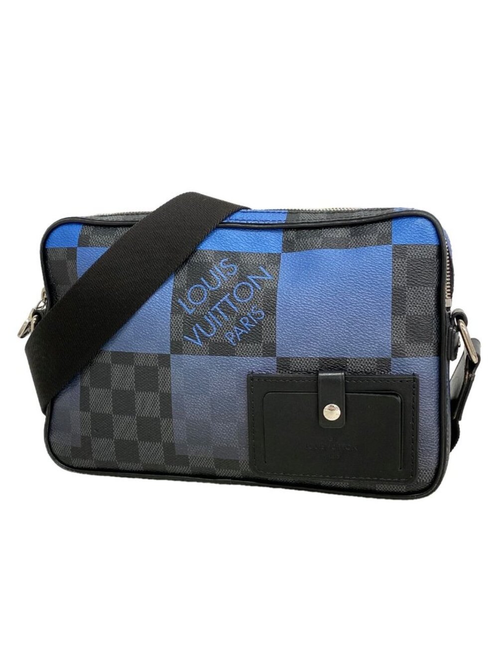 Louis Vuitton Shoulder Bag Damier Graphite Giant Alpha Messenger Blue Black